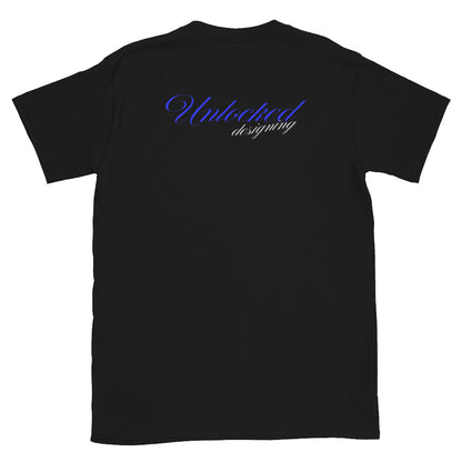 Unlocked Blue Script Tee